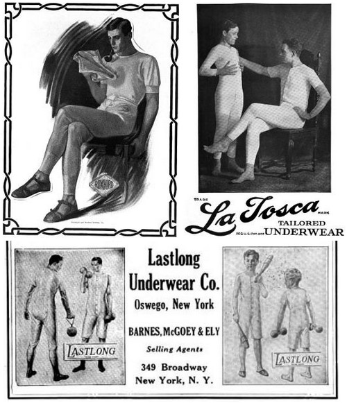 Рекламные объявления винтажных костюмов.