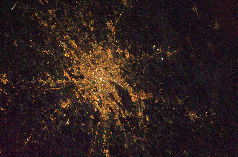 Москва и подмосковье фото с МКС