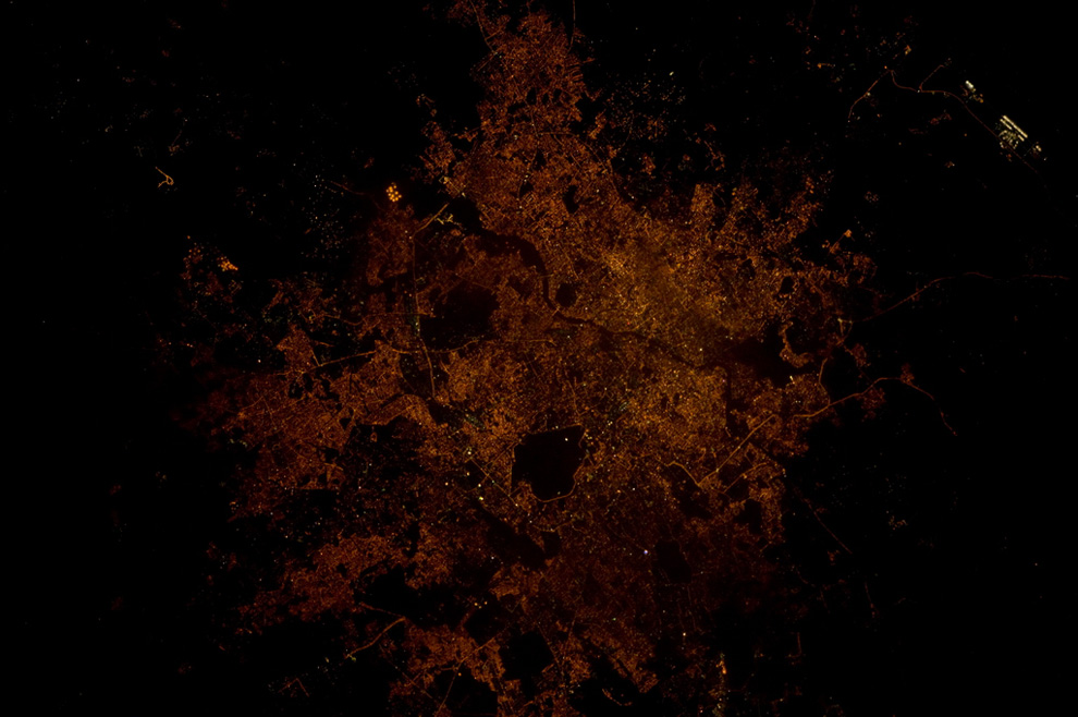 Хайдарабад ночью из космоса