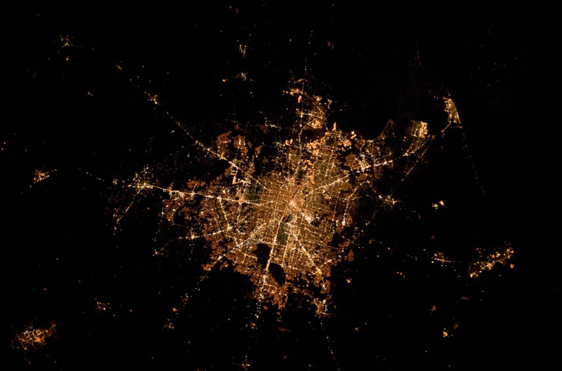 Хьюстон ночью из космоса