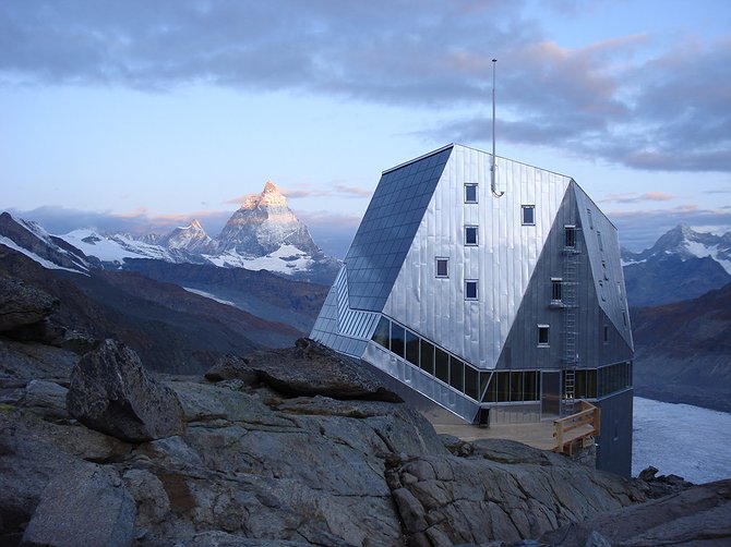 Новая хижина Монте–Роза - Ультраэкологичная альпийская хижина в Швейцарии